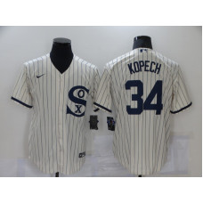 Chicago White Sox #34 Michael Kopech 2021 Cream Field of Dreams Name Cool Base Stitched Jersey