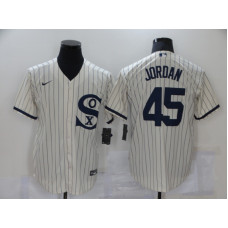 Chicago White Sox #45 Michael Jordan 2021 Cream Navy Field of Dreams Name Flex Base Stitched Jersey