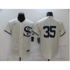 Chicago White Sox #35 Frank Thomas 2021 Cream Navy Field of Dreams Flex Base Stitched Jersey