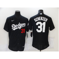 Los Angeles Dodgers #31 Max Scherzer Black Stitched Flex Base Jersey