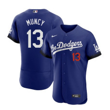 Los Angeles Dodgers #13 Max Muncy Blue 2021 City Connect Flex Base Stitched Jersey