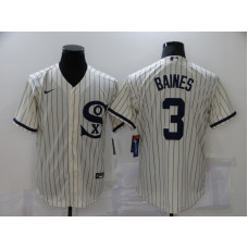 Chicago White Sox #3 Harold Baines 2021 Cream Field of Dreams Name Cool Base Stitched Jersey