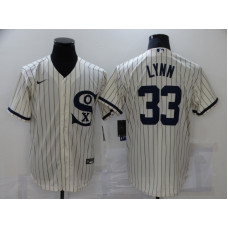 Chicago White Sox #33 Lance Lynn 2021 Cream Field of Dreams Name Cool Base Stitched Jersey