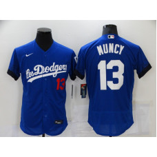 Los Angeles Dodgers #13 Max Muncy Blue 2021 City Connect Flex Base Stitched Jersey