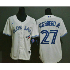 Women's Toronto Blue Jays #27 Vladimir Guerrero Jr. white stitched cool base jersey