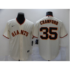 San Francisco Giants #35 Brandon Crawford Cream Stitched Cool Base Jersey