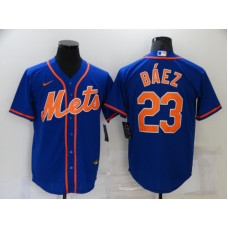 New York Mets #23 Javier Baez Blue Stitched Cool Base Jersey