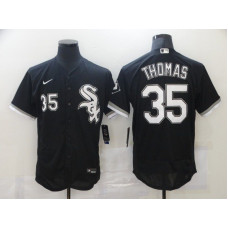 Chicago White Sox #35 Frank Thomas Black Stitched Flex Base Jersey