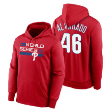 Philadelphia Phillies Jose Alvarado Red 2022 World Series Dugout Hoodie