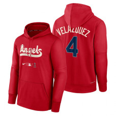 Los Angeles Angels Andrew Velazquez Red 2022 City Connect Therma Hoodie