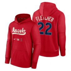 Los Angeles Angels David Fletcher Red 2022 City Connect Therma Hoodie
