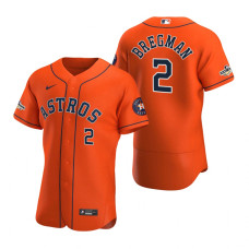Houston Astros Alex Bregman Orange 2022 Postseason Authentic Jersey