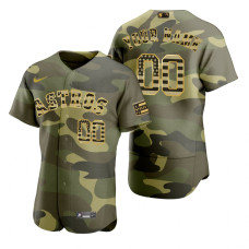 Houston Astros Custom Camo Authentic 2022 Armed Forces Day Jersey