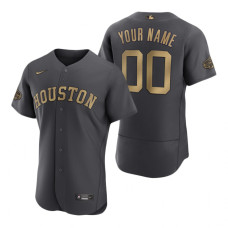 Men's Houston Astros Custom Charcoal 2022 MLB All-Star Game Authentic Jersey