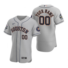 Houston Astros Custom Gray 2022 World Series Authentic Jersey