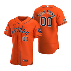 Houston Astros Custom Orange 2022 Postseason Authentic Jersey