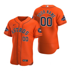 Houston Astros Custom Orange 2022 World Series Champions Authentic Jersey