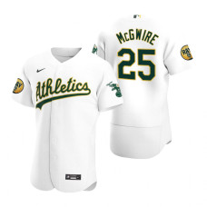 Oakland Athletics Mark McGwire White 2022 Ray Fosse Patch Authentic Jersey