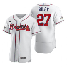 Atlanta Braves Austin Riley White 2022 Postseason Authentic Jersey