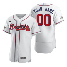 Atlanta Braves Custom White 2022 Postseason Authentic Jersey
