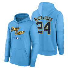 Milwaukee Brewers Andrew McCutchen Powder Blue 2022 City Connect Therma Hoodie