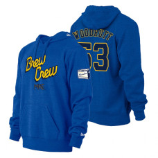 Milwaukee Brewers Brandon Woodruff Royal 2022 City Connect Pullover Hoodie
