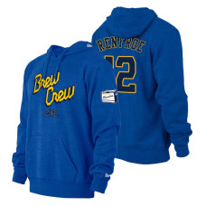 Milwaukee Brewers Hunter Renfroe Royal 2022 City Connect Pullover Hoodie