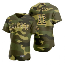 Chicago Cubs Drew Smyly Camo Authentic 2022 Armed Forces Day Jersey