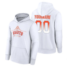 San Francisco Giants Custom White 2022 City Connect Collection Therma Pullover Hoodie