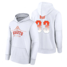San Francisco Giants Darin Ruf White 2022 City Connect Collection Therma Pullover Hoodie