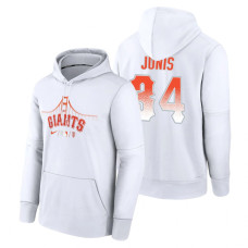 San Francisco Giants Jakob Junis White 2022 City Connect Collection Therma Pullover Hoodie
