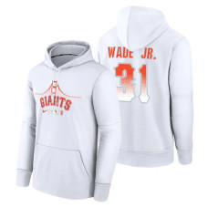 San Francisco Giants LaMonte Wade Jr. White 2022 City Connect Collection Therma Pullover Hoodie
