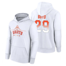 San Francisco Giants Matthew Boyd White 2022 City Connect Collection Therma Pullover Hoodie