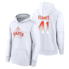 San Francisco Giants Wilmer Flores White 2022 City Connect Collection Therma Pullover Hoodie