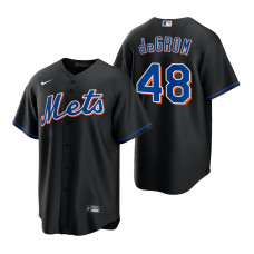Men's New York Mets Jacob deGrom Nike Black 2022 Replica Alternate Jersey