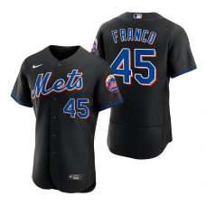 Men's New York Mets John Franco Black 2022 Authentic Alternate Jersey