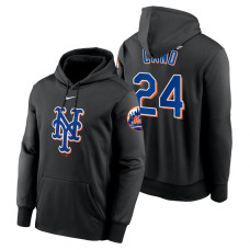 New York Mets Robinson Cano Black 2022 Performance Pullover Hoodie