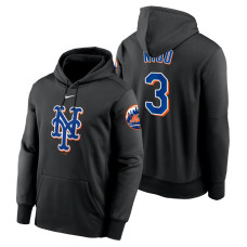 New York Mets Tomas Nido Black 2022 Performance Pullover Hoodie