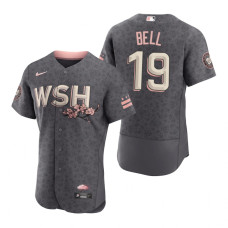 Men's Washington Nationals Josh Bell Gray 2022 City Connect Authentic Jersey