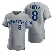 Men's Kansas City Royals Nicky Lopez Gray 2022 Authentic Jersey