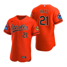 Baltimore Orioles Austin Hays Authentic Orange 2022 Little League Classic Jersey