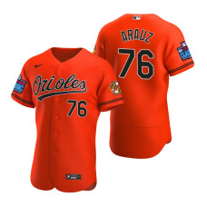 Baltimore Orioles Jonathan Arauz Authentic Orange 2022 Little League Classic Jersey
