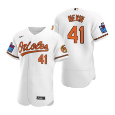 Baltimore Orioles Tyler Nevin Authentic White 2022 Little League Classic Jersey
