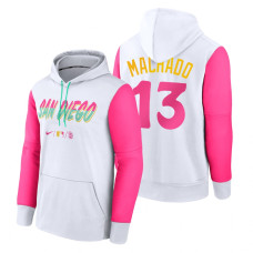 San Diego Padres Manny Machado White 2022 City Connect Therma Hoodie