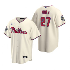 Men's Philadelphia Phillies Aaron Nola Cream 2022 World Series Replica Jersey