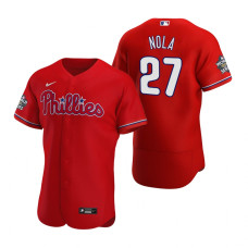 Philadelphia Phillies Aaron Nola Red 2022 World Series Authentic Jersey