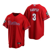 Philadelphia Phillies Bryce Harper Red 2022 World Series Replica Jersey