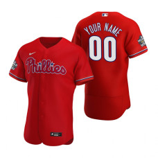 Philadelphia Phillies Custom Red 2022 World Series Authentic Jersey