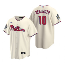 Men's Philadelphia Phillies J.T. Realmuto Cream 2022 World Series Replica Jersey