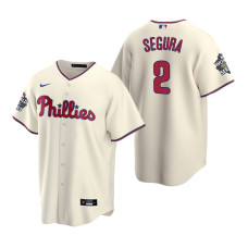 Men's Philadelphia Phillies Jean Segura Cream 2022 World Series Replica Jersey